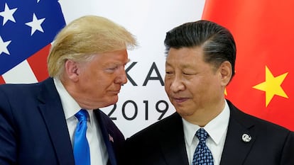 Donald Trump junto a Xi Jinping, en Osaka (Japón), en 2019.