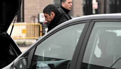 Josep Lluís Trapero, a su llegada a la Audiencia Nacional, este febrero.