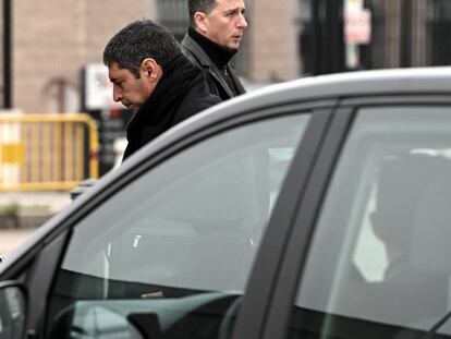 Josep Lluís Trapero, a su llegada a la Audiencia Nacional, este febrero.