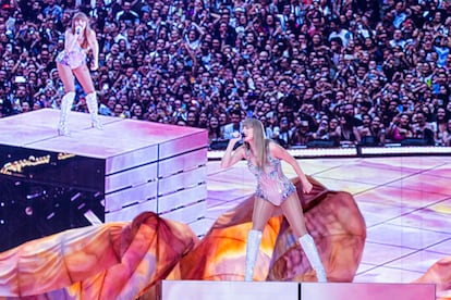 Taylor Swift, en su concierto del 29 de mayo en el Santiago Bernabéu, en Madrid.