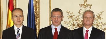 Gallardón, en la toma de posesión de Fernando Román y de Juan Bravo.