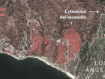Las imágenes satelitales que muestran la devastación de los incendios de Los Ángeles