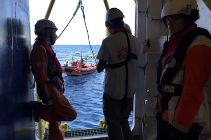 Rescuers on board the ‘Geo Barents.’