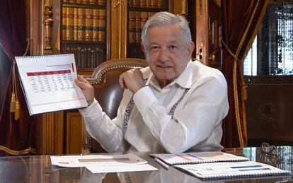 El presidente mexicano López Obrador, durante un mensaje difundido el pasado fin de semana.