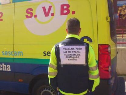 Los conductores de ambulancia de Castilla La-Mancha no han cobrado tres nóminas.