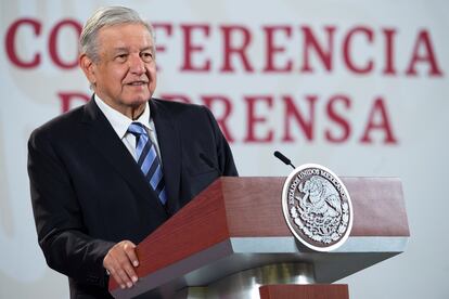 El presidente López Obrador durante su conferencia de prensa del viernes.