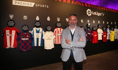 Guillem Balagué en el evento de presentación de LaLigaTV en Londres.