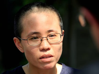 La poetisa Liu Xia, durante una entrevista en Beijing (China), en 2009.