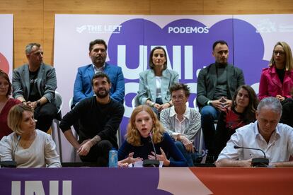 La secretaria de Organización de Podemos y secretaria de Estado para la Agenda 2030, Lilith Verstrynge, en la jornada inaugural de la universidad de otoño de Podemos.