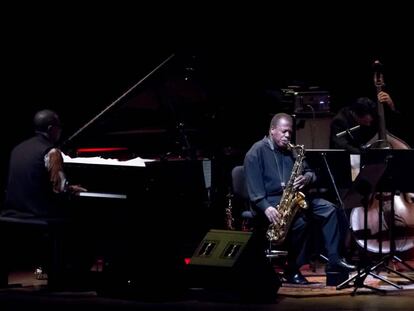 Wayne Shorter, durante su actuaci&oacute;n en Wroclaw.