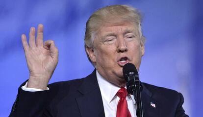 Trump en la conferencia conservadora.