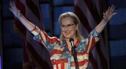 La actriz Meryl Streep, la semana pasada en la convención demócrata en Filadelfia.