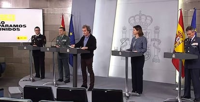 Rueda de prensa ofrecida este viernes tras la reunión del gabinete técnico de seguimiento de la crisis del coronavirus. 