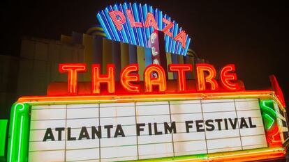 Marquesina del Plaza Marquee, sede del Festival de Cine de Atlanta (ATLFF), en Georgia (Estados Unidos).