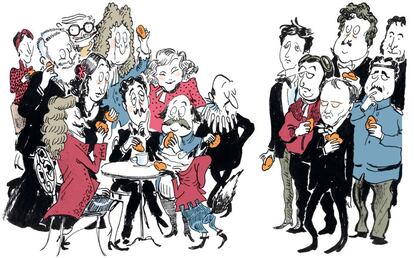 Ilustración de Catherine Meurisse para 'La comedia literaria', álbum publicado por la editorial Impedimenta.