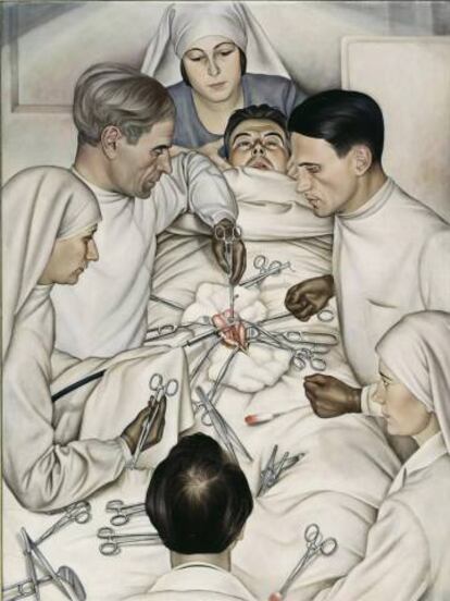 'Operación' (1929), óleo de Christian Schad.