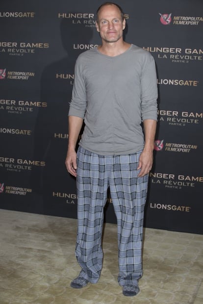El actor Wood Harrelson ha ido en pijama hasta en las alfombras rojas de los estrenos de cine.