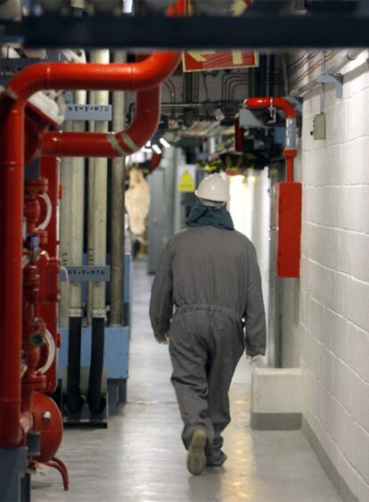 Interior de la central nuclear de Garoña, en Burgos.