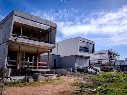 Una vivienda en construcción en Fráncfort, Alemania, en marzo de 2023.