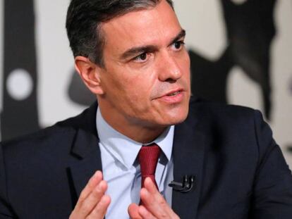 Pedro Sánchez, durante la entrevista.