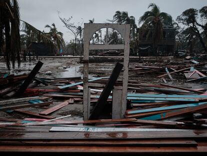 Un barrio de Bilwi (Nicaragua), destruido por el huracán Iota.