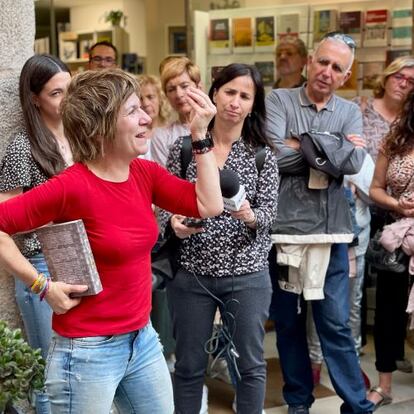 Empar Moliner en una presentació a Calonge.