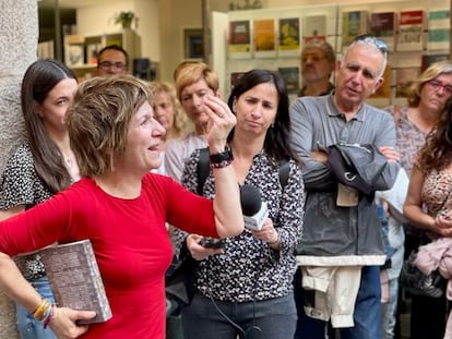 Empar Moliner en una presentació a Calonge.