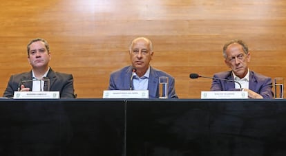 Caboclo (esq.), Del Nero e Feldman, da CBF.