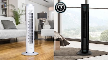 Son modelos de ventiladores verticales idóneos para rebajar las altas temperaturas en casa.