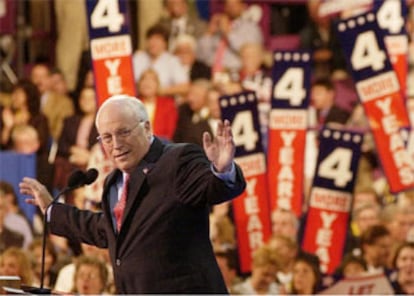 Dick Cheney, en un momento de su intervención en Nueva York.