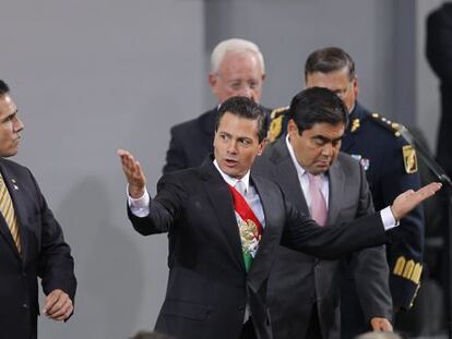 Mexican President Enrique Peña Nieto after presenting his second government report.