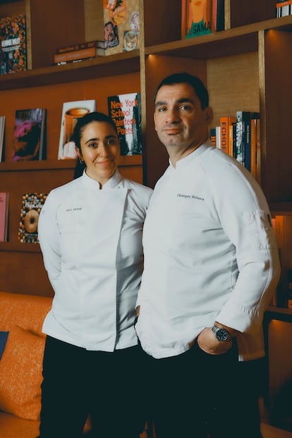 Los chefs Mary George y Christophe Bellanca son los jefes de cocina de Le Café, que abrió sus puertas en Nueva York el pasado noviembre.