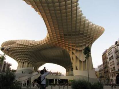 Las setas del arquitecto Jürgen Mayer donde está el Antiquarium.