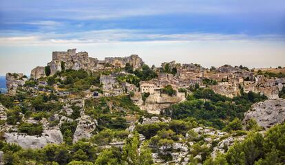 Vista de la villa francesa de Les Baux.