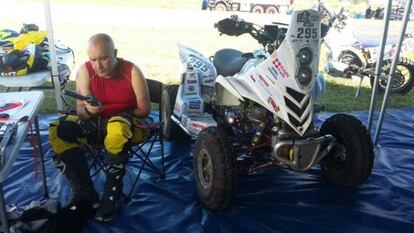 Alberto Prieto, durante la segunda jornada del Dakar.