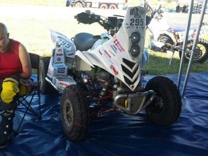 Alberto Prieto, durante la segunda jornada del Dakar.