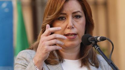 Susana Díaz, este miércoles en Almería.