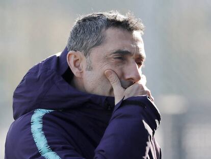 Valverde, en la Ciudad Deportiva del Barcelona.