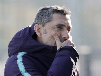 Valverde, en la Ciudad Deportiva del Barcelona.