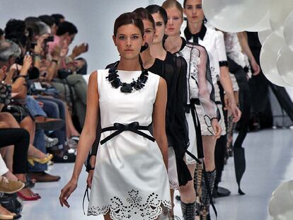 Desfile de Juan Vidal en la segunda sesión de la Semana de la Moda de Valencia.