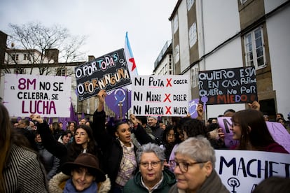 Manifestación del 8M de 2025 en Santiago de Compostela. 