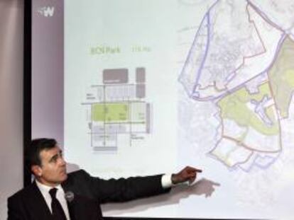 El presidente de Barcelona Wolrd, Xavier Adserà, durante la presentación del proyecto de Barcelona World, el macrocomplejo de ocio que se ubicará entre Vila-seca y Salou (Tarragona). EFE/Archivo