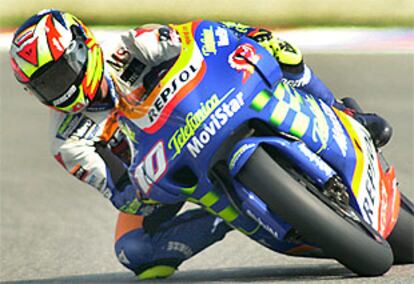 Fonsi Nieto, durante la sesión de entrenamiento de ayer en el circuito de Brno.