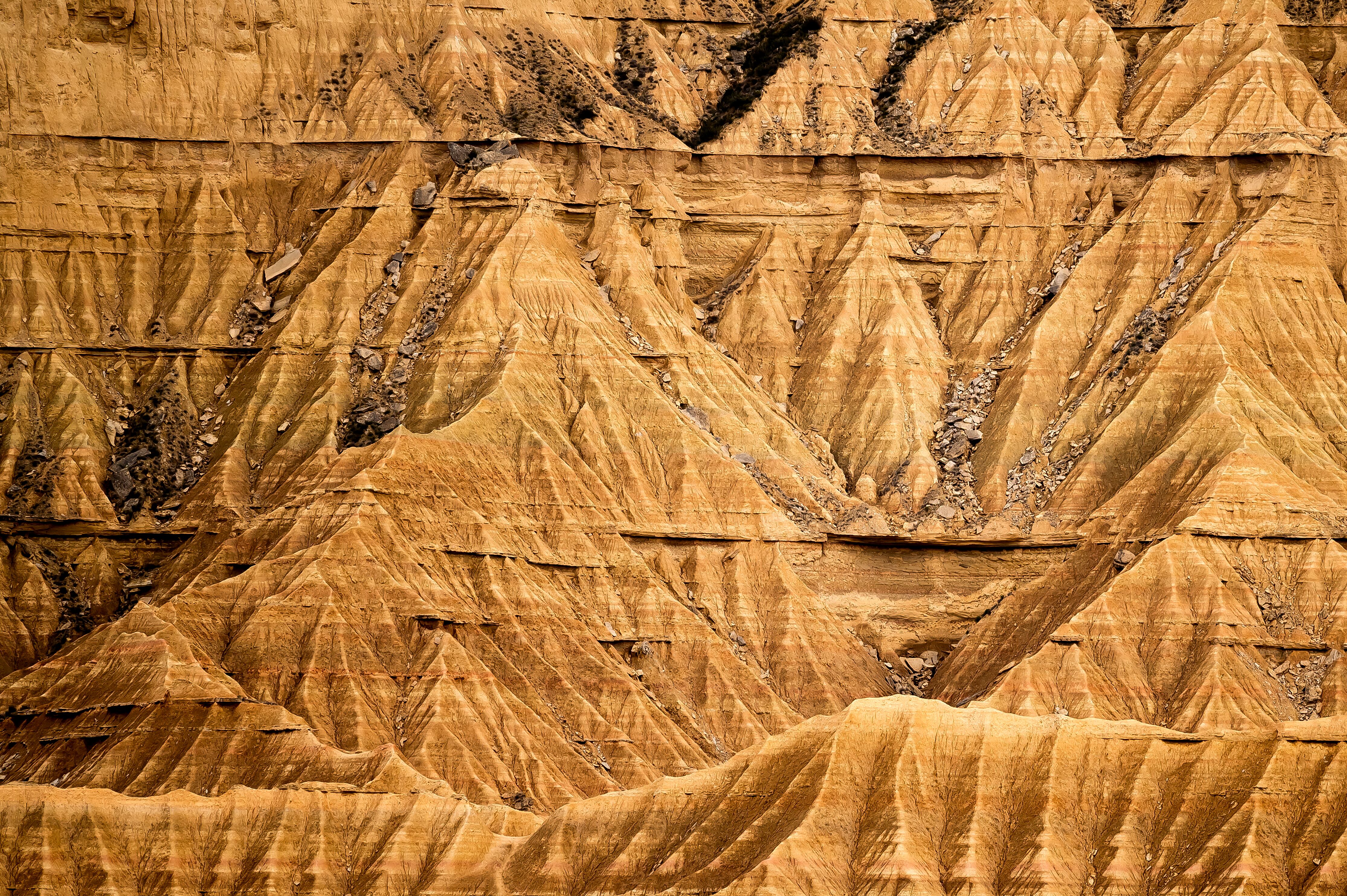 Cárcavas en el parque natural y reserva de la biosfera de las Bardenas Reales (Navarra). 