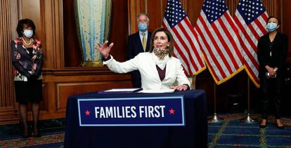 La presidenta de la Cámara de Representantes, Nacy Pelosi.