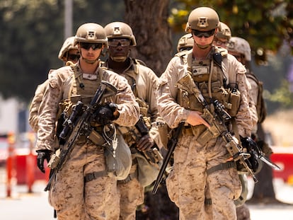 Infantes de Marina de Estados Unidos en Los Ángeles, California.
