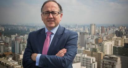 El presidente de Iberia, Luis Gallego, en São Paulo.