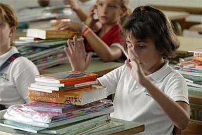 Una clase de primaria en el colegio Joyfe de Madrid.