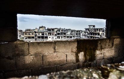 Vistas sobre uno de los barrios de Raqa.