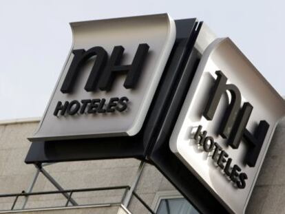 Logo de NH en uno de sus hoteles.